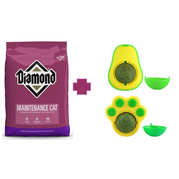 Paquete Diamond maintenance gato 18.14 kg 1 juguete Con bola de catnip Fancy pets