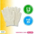 thumbnail image 3 of AMZ Supply Guantes de Trabajo de Color Natural Guantes de Poliéster de Algodón Talla S, Paquete de 12, 3 of 7