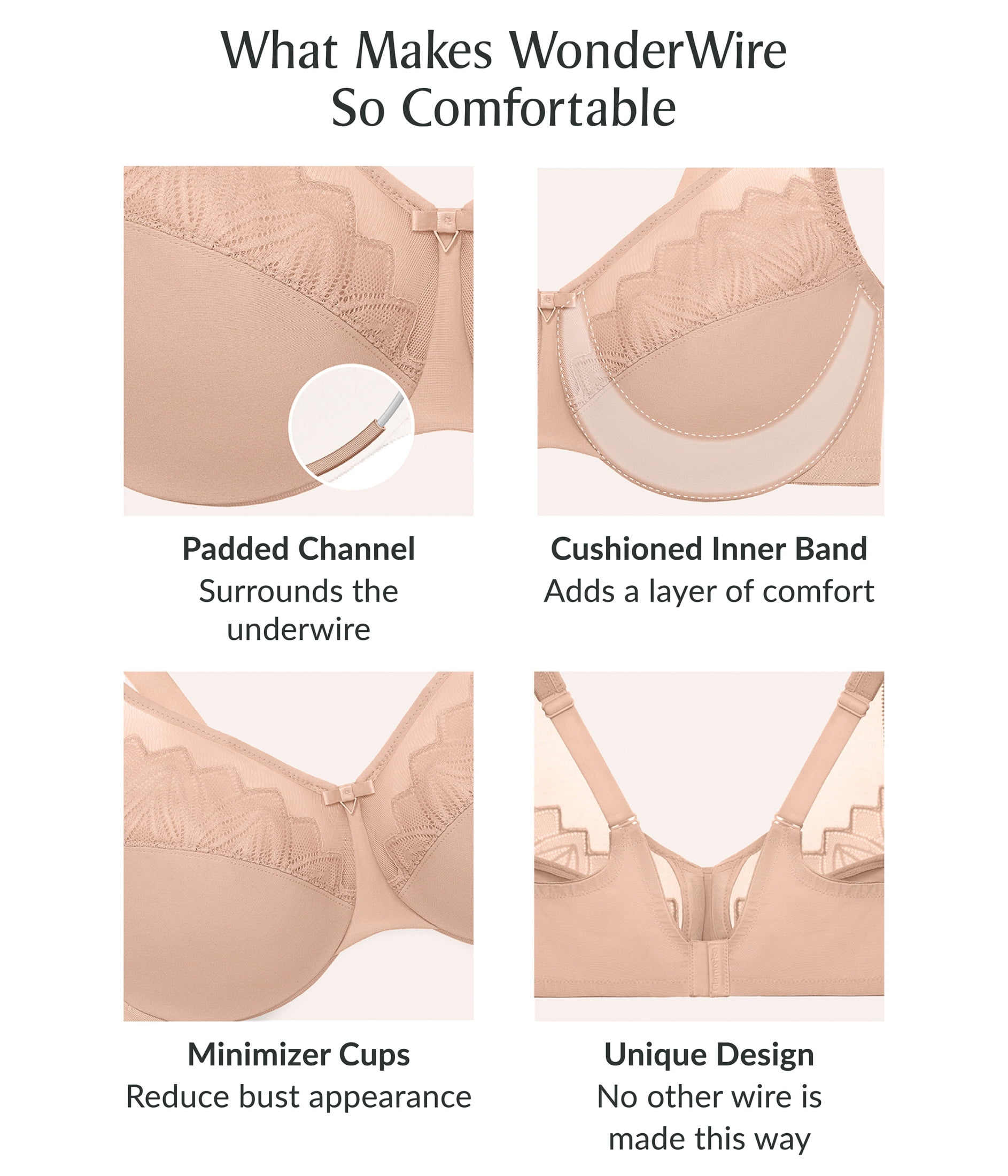 Glamorise WonderWire Minimizer Underwire Bra 9003 (Women's & Women's Plus)