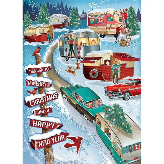 Cobble Hill Christmas Campers Jigsaw Puzzle