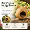 thumbnail image 3 of StlyGar Squirrel Head Feeder, Funny Animal Face Hanging Feeder for Outdoor Garden Mask Style Wildlife Feeding Station, Novelty Mouse Design, Easy-Fill Backyard Patio Decor, Weather-Ready Gift Khaki, 3 of 8