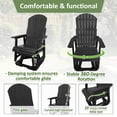 thumbnail image 4 of Mosbrisa HIPS Swivel Patio Glider, Poly Lumber Weather Resistant Outdoor Chair, for Patio, Porch, Yard (Black), 4 of 7
