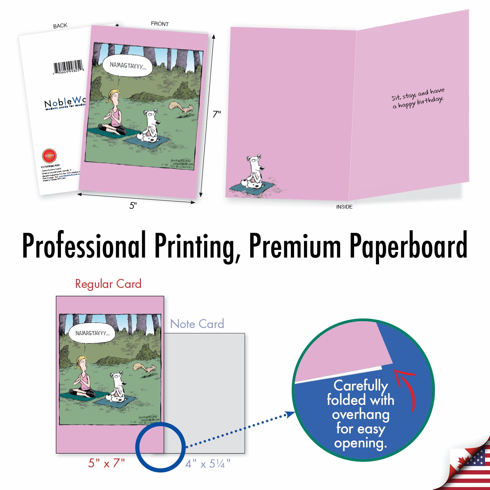 NobleWorks Dave Coverly's Cake Time - Pack of 36 Birthday Greeting Cards with Envelopes (4.63 x 6.75 Inch) - AC9375BDG-B1x36