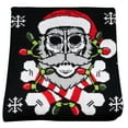 thumbnail image 6 of Skull Santa Claus Bones Lights and Snowflakes Knitted Ugly Christmas Sweater Multicolor, 6 of 7