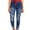 Blue, variant on Bigersell Women Jeans Wide Leg Jeans Deals Black Skinny Jeans Ladies Boot Cut Denim Pants Button Closure Light Wash Distressed Trouser Jeans Female Loose High Waist Cropped Pants Style J-103 Blue S