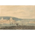 thumbnail image 2 of Thomas Girtin 14x11 Black Ornate Wood Framed Double Matted Museum Art Print Titled: View of Rochester (1791), 2 of 5