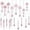 Pink, variant on 18 Pcs Snowflake Ornaments for Christmas Tree, Acrylic Snowflake Christmas Tree Decorations Party Favor (5 Styles, Shatterproof, Multi-Use)