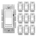 thumbnail image 1 of BESTTEN 10 Pack Dimmer Light Switch, Single Pole or 3-Way, Slide Dimmer Switches, Compatible with Dimmable LED, CFL, Incandescent and Halogen Bulb, N, 1 of 9