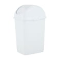 thumbnail image 5 of 2.5Gal/10Qt White Plastic Slim Trash Can with Swing Top Lid Portable for Under Desk Office Bedroom Bathroom Dorm Room, 5 of 5