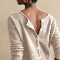 thumbnail image 4 of Womens Sweaters Sevevn Women's Casual Solid Color Long Sleeve Round-Neck Sweater Cropped Sweater, 4 of 7