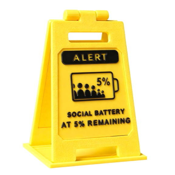 Kavilin Funny Desk Sign Set (10 Pcs), Caution Overstimulated Do Not Approach Signs, 3D Printed Small Desk Decor for Office, Answer Desk Sign, Funny Office Gifts for Coworkers