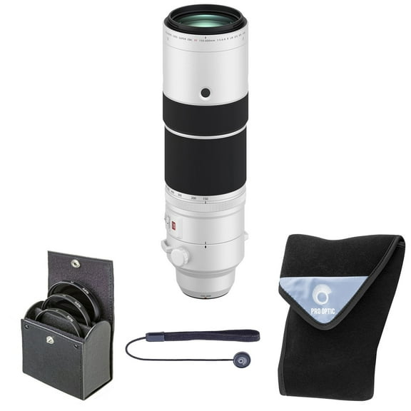 Fujifilm XF 150-600mm f/5.6-8 R LM OIS WR Lens, Bundle with 82mm Filter Kit and Lens Wrap