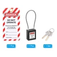 thumbnail image 3 of Unique Bargains Lockout Tagout Locks with Key, Loto Locks Safety Padlock Keyed Different with Lockout Tag Style 2, Black, 3 of 6