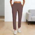 thumbnail image 2 of QHFBli Women's Golf Pants Stretch Work Ankle Pants High Waist Dress Pants with Pockets for Yoga Business Travel Casual, 2 of 6