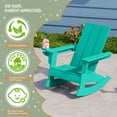 thumbnail image 4 of WestinTrends Ashore Outdoor HDPE Plastic Preschool Toddler Modern Adirondack Rocking Chairs (Set of 2), Turquoise, 4 of 14