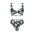 thumbnail image 4 of Rocae Lilies Flowers for Bikini Set for Women Two Piece Sexy High Swimsuits Split Crossover Bikini XX-Large, 4 of 9