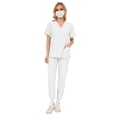 thumbnail image 2 of Conjuntos de uniforme médico para mujer, modernos, con parte superior y pantalones, cómodos, transpirables y finos. S, 2 of 9