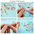thumbnail image 3 of 1300pcs 8 Color Acrylic Alphabet Cube Beads Letter Beads With 3 Roll 50m Crystal String Cord For Jewelry Making, 3 of 4
