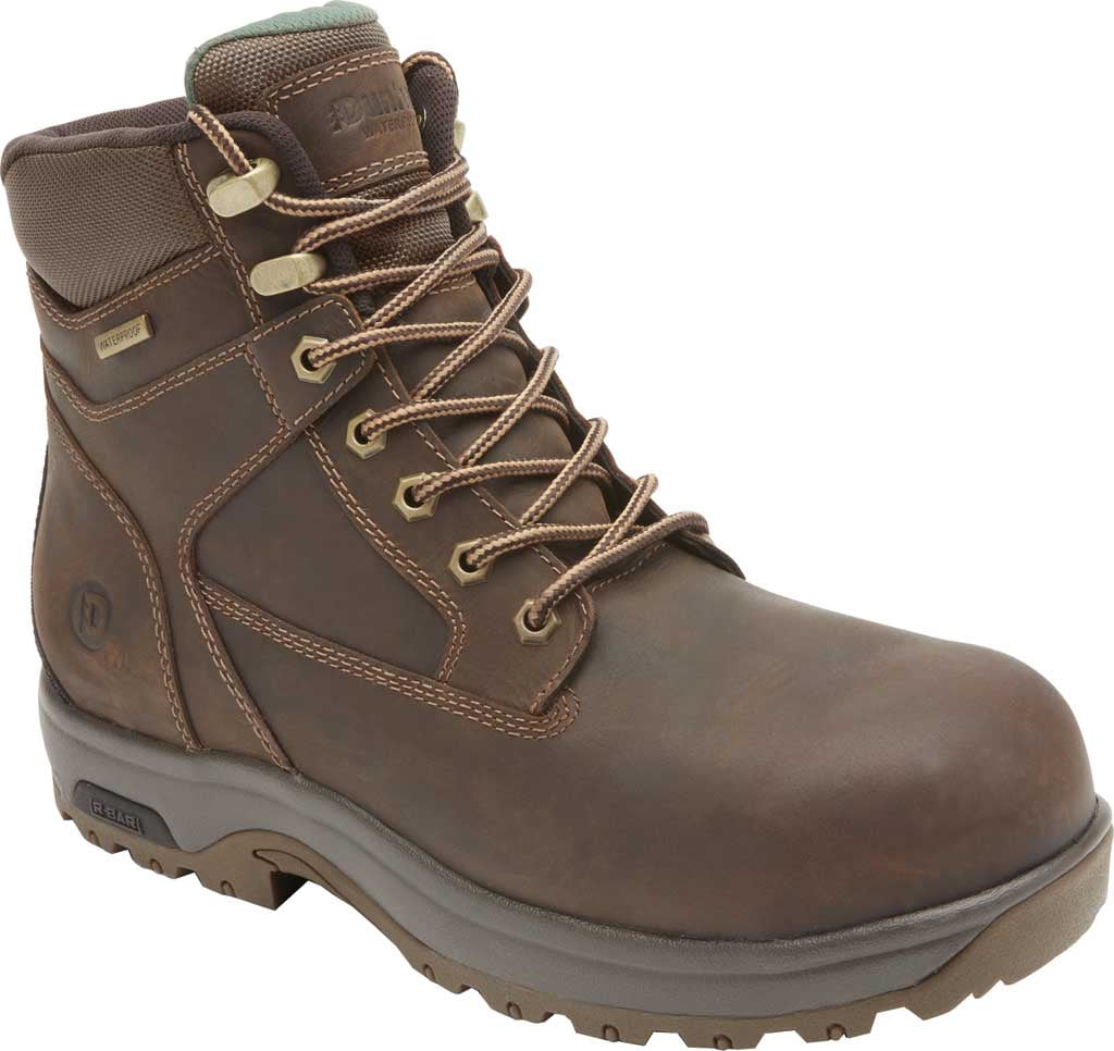 Men's Dunham 8000WORKS Safety 6" Composite Toe Work Boot Brown Leather