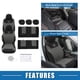 thumbnail image 5 of Kit universal de 9 fundas para asientos de coche Unique Bargains Fundas para asientos interiores de coche Patrón de mariposa gris, 5 of 7
