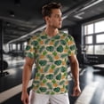 thumbnail image 3 of Wukai Pineapples Palm Leaves Print Men's Short-Sleeved Mesh T-Shirt,Quick-Dry Short Sleeve Workout T-Shirt-XX-Large, 3 of 8