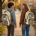thumbnail image 3 of HELLHERO Black Cat Books Floral Large Capacity School Bags with Multiple Zipper Pockets Breathable Kids School Bag, Lightweight 17 Inch Kids Backpack for Travel Middle School, 3 of 8