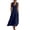 Navy, variant on Summer Dresses for Women 2026 Women's Summer Casual Dress Gradual Sleeveless Neck V-Neck Long Dress Vacation Dresses For Women Button Down Dress