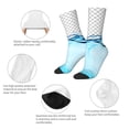 thumbnail image 4 of Fotbe Crystal Clear Water Splash Calcetas Largas con Estampado para Hombre y Mujer – Calcetas de Compresión Transpirables y Elásticas, Viajar y Uso Diario Talla 5-11, 4 of 6