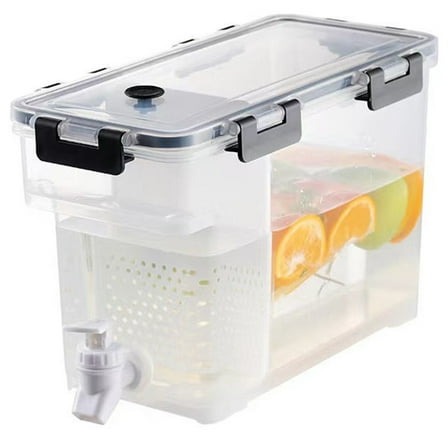 LEORX Portable Beverage Dispenser Fridge Water Dispenser Transparent 1 Pcs