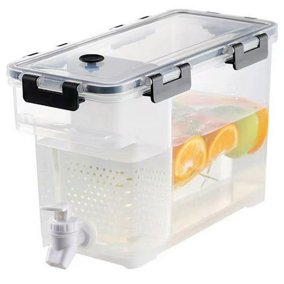 LEORX Portable Beverage Dispenser Fridge Water Dispenser Transparent 1 Pcs