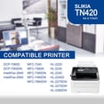 thumbnail image 2 of 3-Pack Black TN420 Toner Cartridge: Compatible TN420 TN-420 Replacement for Brother DCP-7060D 7065DN IntelliFax-2840 2940 HL-2220 2240D 2270DW 2280DW MFC-7240 7360N 7365DN 7460DN 7860DW Printer, 2 of 6