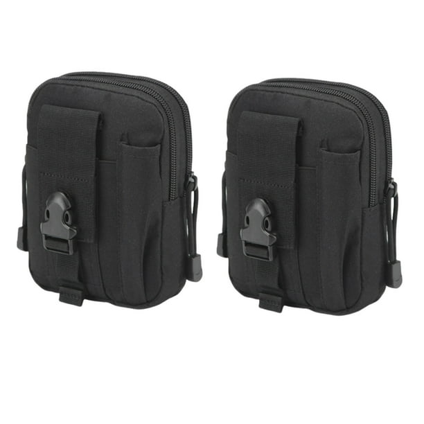 Riñonera táctica militar para exteriores (2 unidades) | Funda de cinturón estratégica para teléfono de 6 pulgadas | Tejido impermeable 800D | Hebilla ajustable | Compatible con Molle | Deportes, s