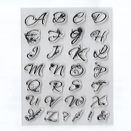 Floral Silicone Clear Stamps Set For Card Making - Pretty Patterns, Greeting Phrases, 4.3" X 6.3", Scrapbooking & Craft Decoration