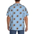 thumbnail image 5 of Wukai Brown French Bulldog Men's Casual Short-Sleeve Button Down Shirt - Lightweight Summer Dress Shirt for Daily Wear-Medium, 5 of 7