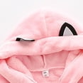 thumbnail image 3 of Boys Girls Cartoon Cat Fleece Hooded Robes Warm Bathrobe Kids Soft Fuzzy Wrap Loungewear for Shower Home, 3 of 6