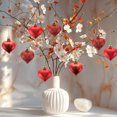 thumbnail image 3 of Topboutique Valentines Heart Shaped Ornaments,12 Pcs Christmas Decorations,Glitter Heart Baubles,Hanging Baubles Tree Ornaments for Xmas Tree Valentine's Day Decor,Home Party Wedding Decor,Red, 3 of 7