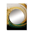 thumbnail image 2 of Designart "Liquid Gold Watercolor Magic" Modern Mirror Wall Decor - Modern Green Abstract Large Mirror For Wall Art Decor - 40" x 30" Inch, 2 of 5