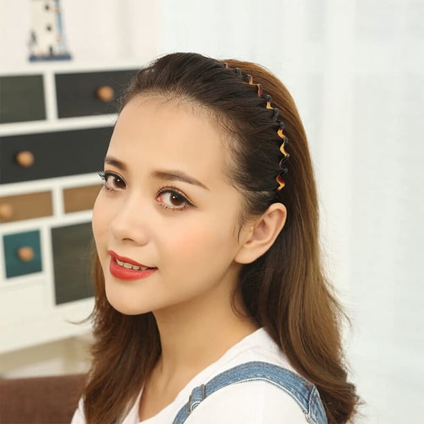 Wavy Headband Women Non Slip French Style Plastic Tortoiseshell Amazon.com : HYFEEL Wavy Headband for Women, Non Slip  main image 3