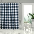 thumbnail image 2 of Levtex Home - Camden - Shower Curtain with Grommets - One Shower Curtain Panel 72 inch Length, 72 inch Width - Buffalo Plaid - Navy and Cream - 100% Cotton - Lined, 2 of 2