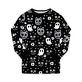 thumbnail image 5 of KPOPLK Halloween Pajamas Kid Girls Clothes Long Sleeve 2Pcs Tee/Pants Pjs Set Toddler Holiday Sleepwear Outfits,Size 7-8 Years, 5 of 9