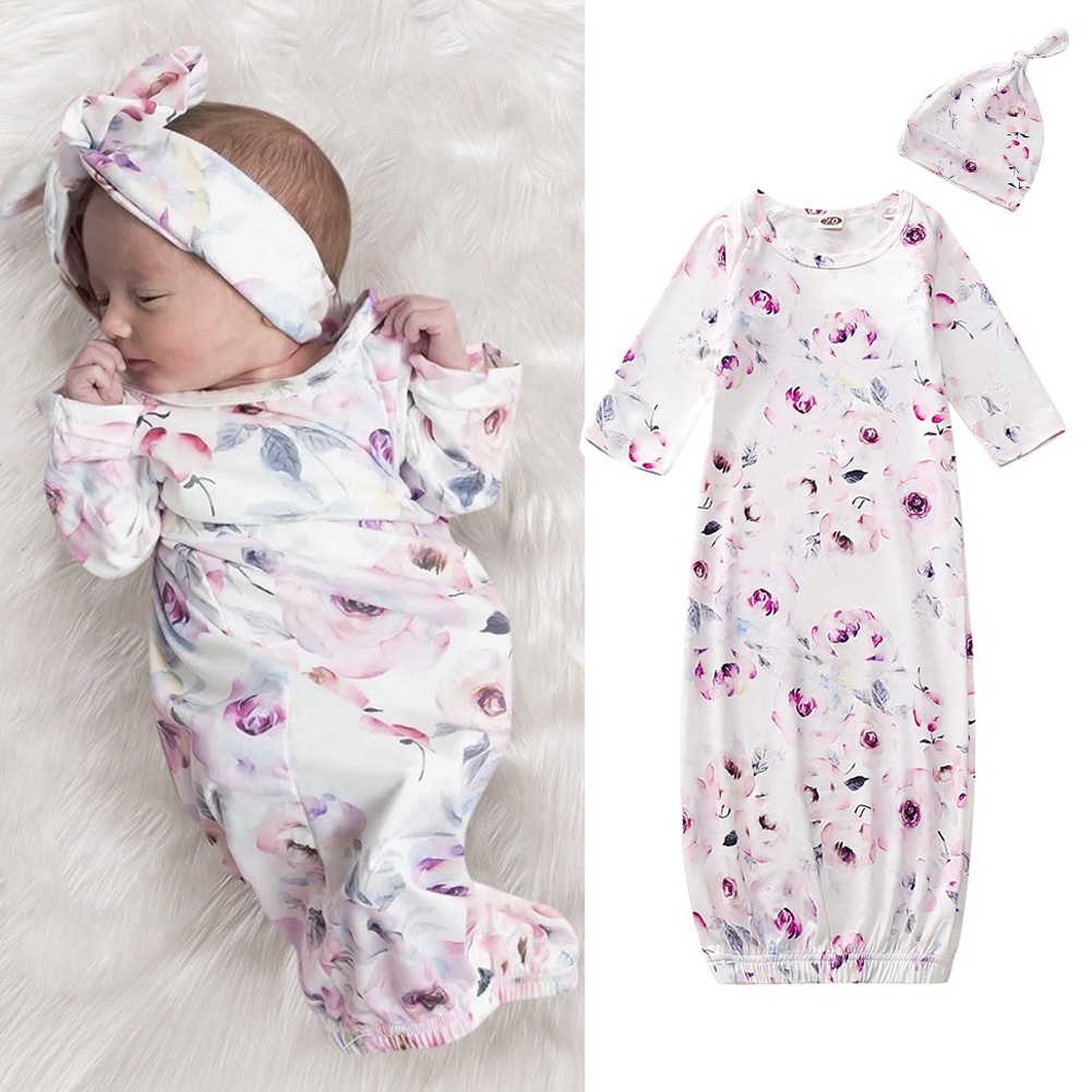 newborn gown and headband