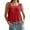 Red, variant on Gyexs Womens Flower Tanks Tops Trendy 2025 Lace Trimmed Round Neck Top Summer Everyday Wear Cropped Vest (Black, L)