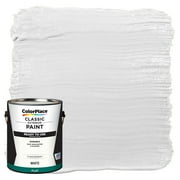 ColorPlace Exterior Latex House Paint, White, 1 Quart, Flat