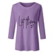 thumbnail image 3 of MKLEKYY Playeras Mujer Camiseta Estampada Para Mujer, Manga 3/4, Estilo Túnica, Cuello Redondo, Blusa, Camiseta 360 Talla XL, 3 of 3