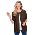 thumbnail image 2 of Woman Within Plus Size Perfect Elbow-Length Sleeve Cardigan Sweater, 2 of 5