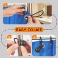 thumbnail image 3 of 50 Pcs Ball Bungee Cords 6 Inch – Heavy Duty Outdoor for Canopy Tarp Tie Downs, UV Resistant, Black, 3 of 8