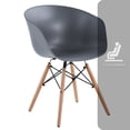 thumbnail image 3 of Set de 4 Sillas FRATELLO MUEBLES Sartré de comedor u oficina color Gris, 3 of 8