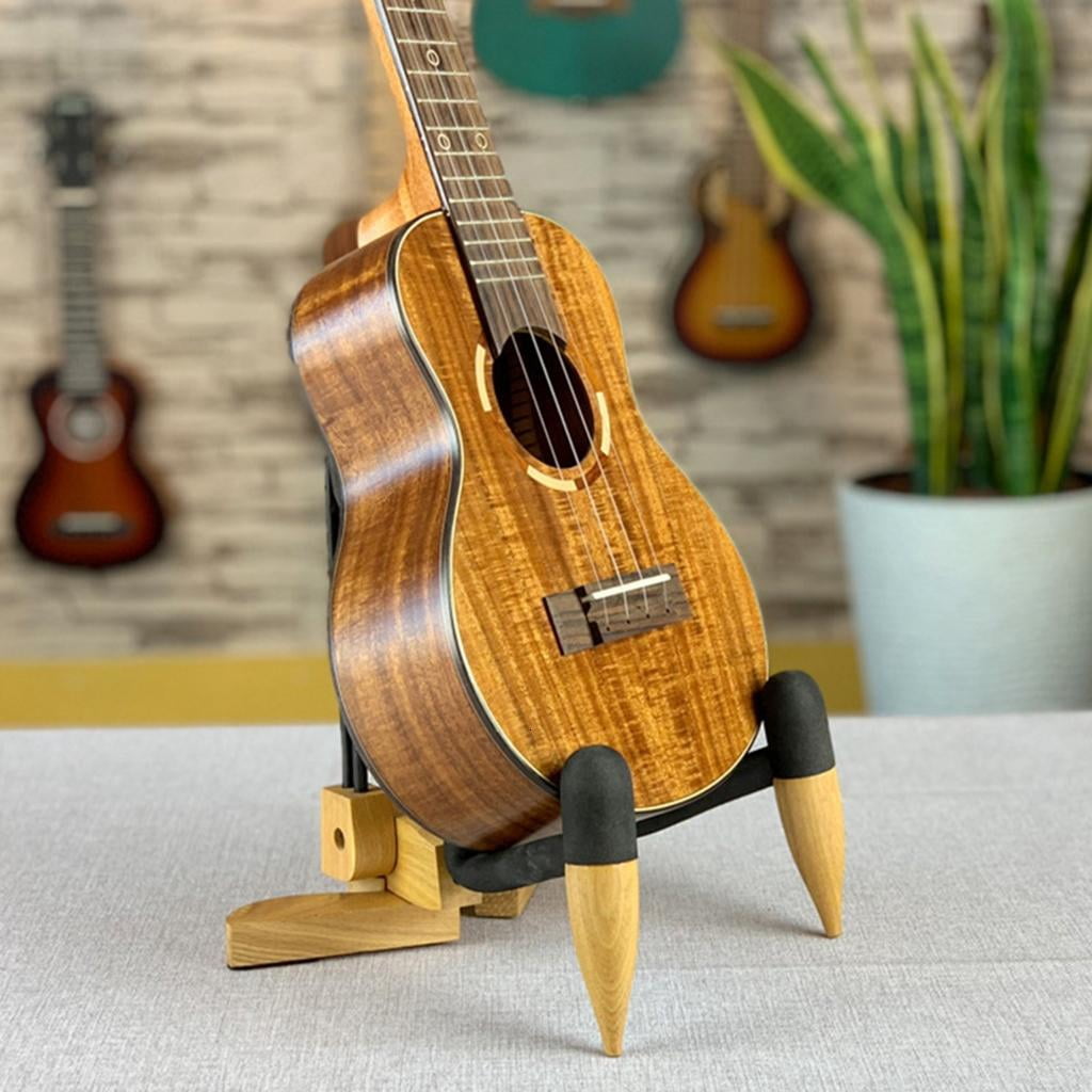 CEORPER Folding Wood Ukulele Stand Small Musical Instruments Stand Easy to Use