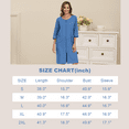 thumbnail image 7 of EA'S SECRET Women's Lightweight 100% Cotton Mid-Length Robe Zip Front Bathrobe 3/4 Sleeve Spa Kimono Robe Bridesmaid Bride Party Robes Sleepwear Bath Robes with Pockets(Blue,2XL), 7 of 7