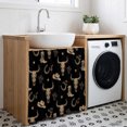 thumbnail image 3 of Western Cow Skull Cabinet Curtains for Kitchen 35"W x 35"L, Vintage Cactus Cowboy Hats Boots Black Laundry Sink Cabinets Magic Tape Short Curtain Privacy Panel for Bathroom Vanity Cabinets, 3 of 9